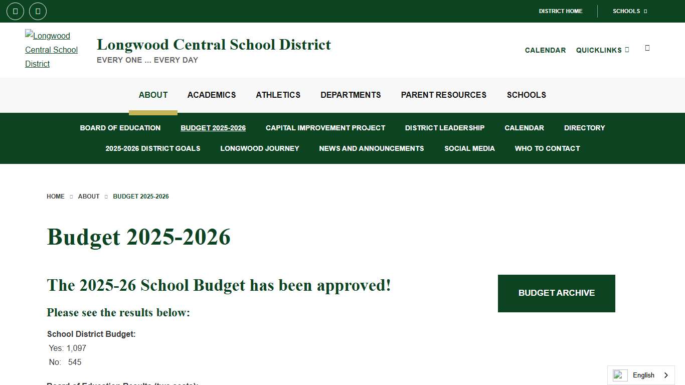 Budget 2025-2026 - Longwood Central School District