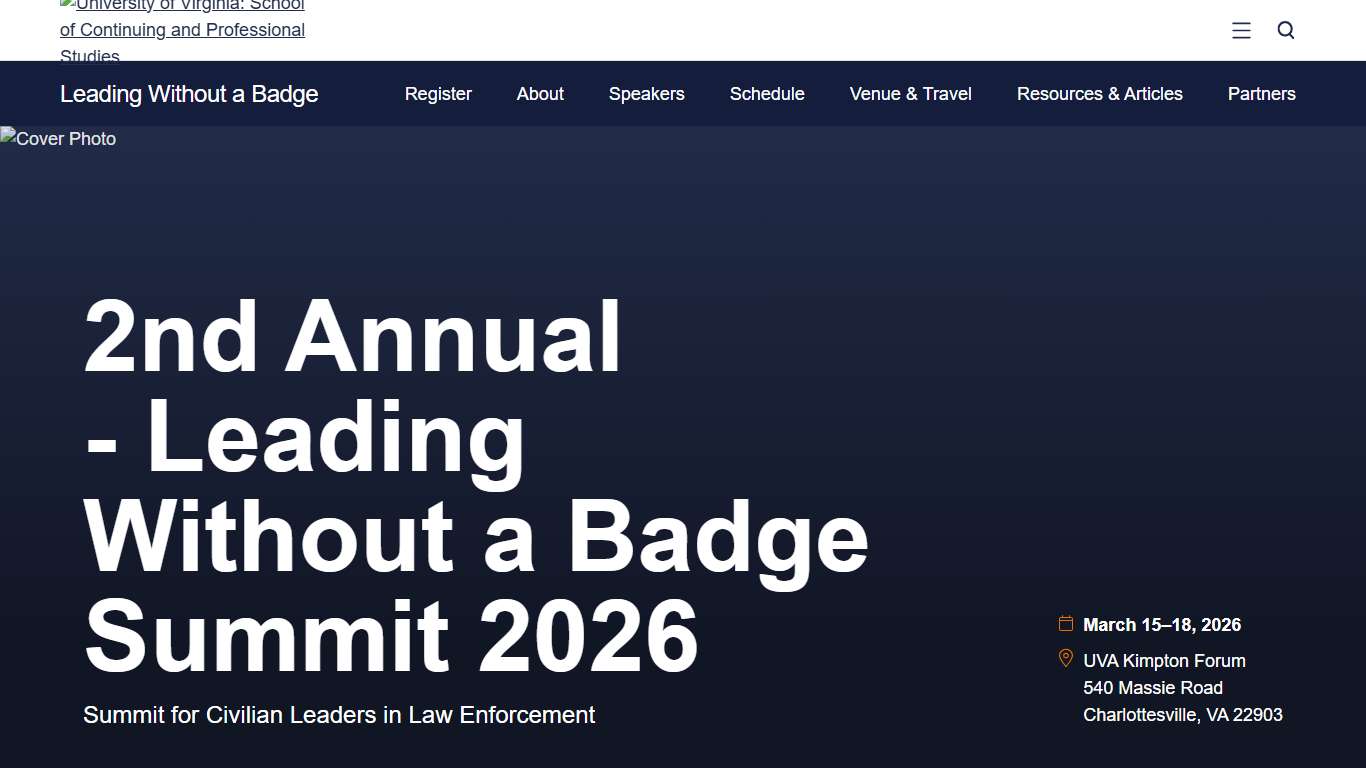 2nd Annual - Leading Without a Badge Summit 2026 | UVA SCPS